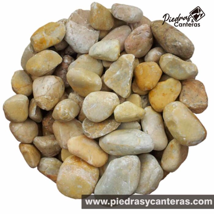 La Piedra de Mármol Amarilla 1.5" es una piedras 100% natural.