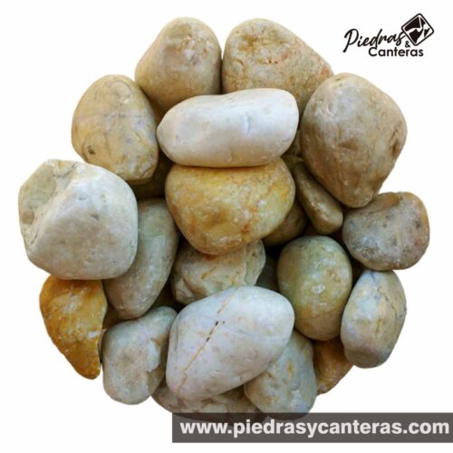 La Piedra de Mármol Amarilla 2.5" es una piedras 100% natural.