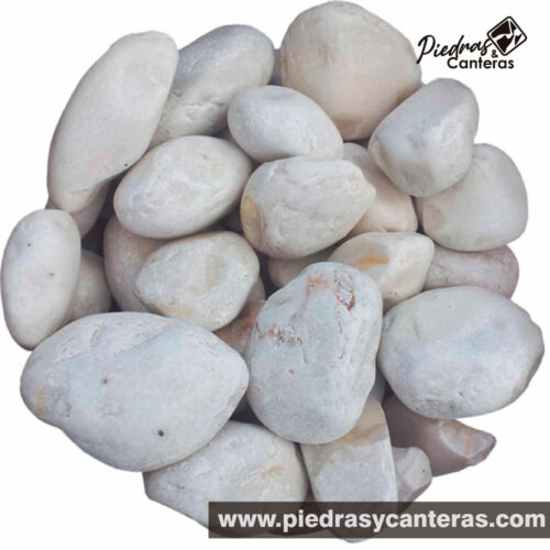 La Piedra de Mármol Blanca 2.5" es una piedras 100% natural.