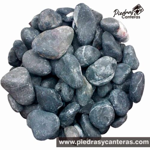 La Piedra de Mármol Negra 1.5" es una piedras 100% natural.