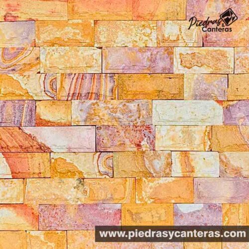 El Piedrin Arcoiris 10cm x LL es una cintilla de piedra natural ideal para interiores y exteriores, es una piedra de poca resistencia, con acabado vicelado en diferentes tipos de colores como son: Amarillos, Morados y Rojos.