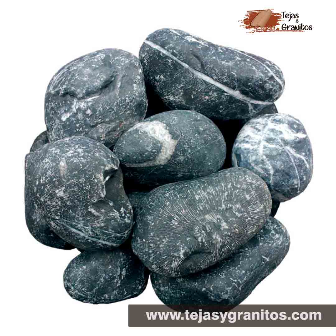 La Piedra de Mármol Negra 3.5" es una piedras 100% natural.